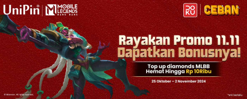 Oktober – Rayakan Promo 11.11 Bareng MLBB Banyak Bonus & Kamu Bisa Hemat Hingga Rp 10Ribu!